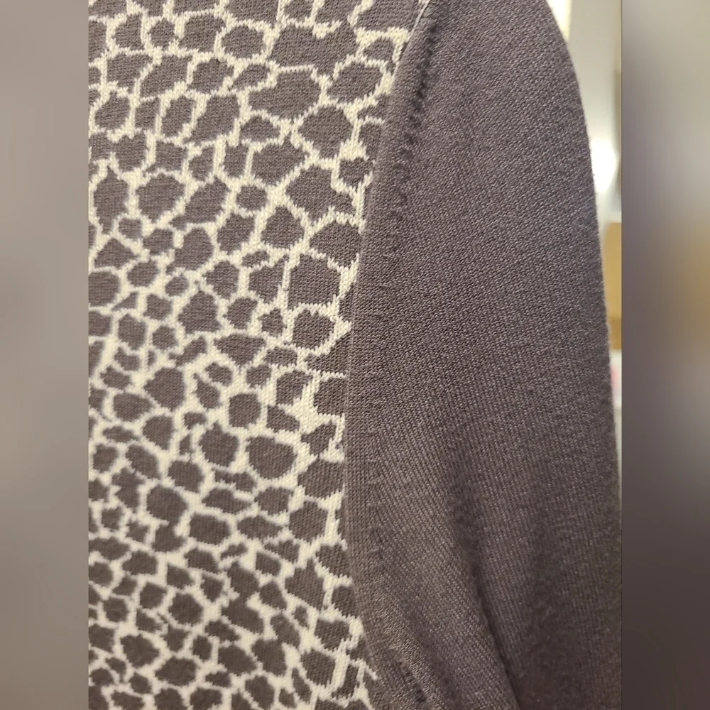 Weekend Max Mara Brown & Beige AnimalPrint Sweater Knit Stretch size S - Picture 6 of 8